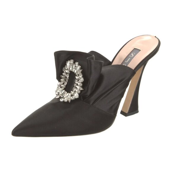 SJP BY SARAH JESSICA PARKER Made In Italy Sandringham Flared Leather Heels 1869m - Picture 1 of 8